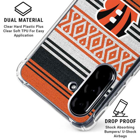 NFL Cincinnati Bengals Trailblazer Galaxy A36 5G Clear Case