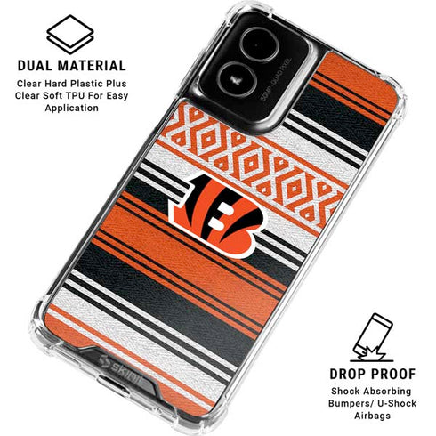 NFL Cincinnati Bengals Trailblazer Moto G Power 5G (2024) Clear Case