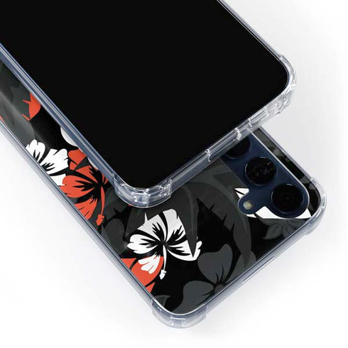 NFL Cincinnati Bengals Tropical Print Galaxy A55 5G Clear Case