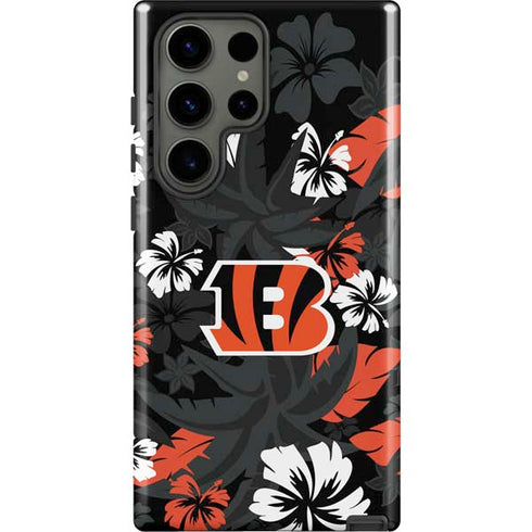 NFL Cincinnati Bengals Tropical Print Galaxy S23 Ultra Pro Case