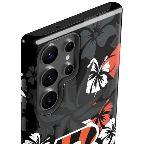 NFL Cincinnati Bengals Tropical Print Galaxy S23 Ultra Pro Case