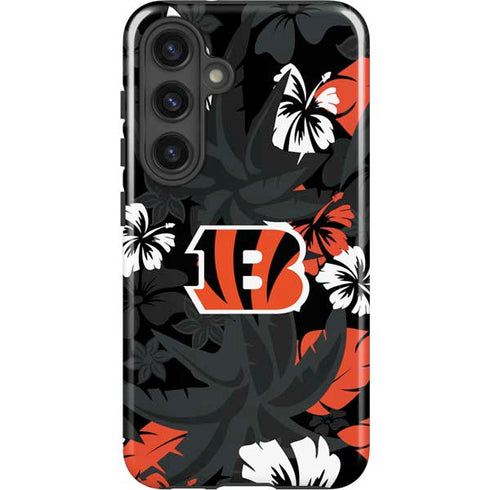 NFL Cincinnati Bengals Tropical Print Galaxy S25 Impact Case