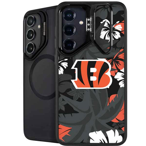 NFL Cincinnati Bengals Tropical Print Galaxy S24 Kickstand Case