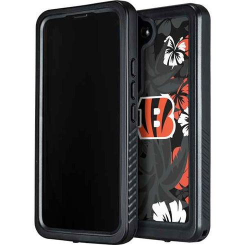 NFL Cincinnati Bengals Tropical Print Galaxy S24 Plus Waterproof Case