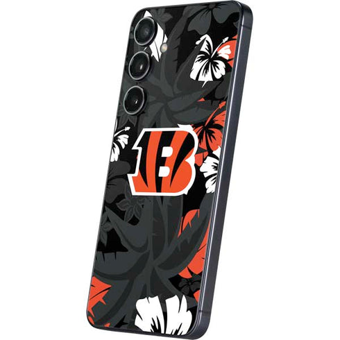 NFL Cincinnati Bengals Tropical Print Galaxy S24 Skin