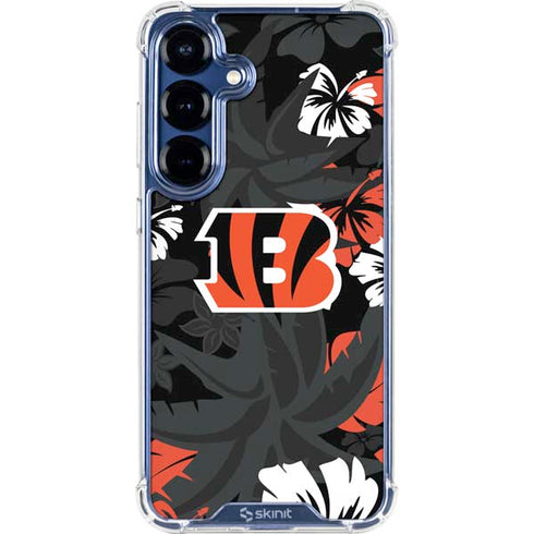 NFL Cincinnati Bengals Tropical Print Galaxy S25 Plus Clear Case