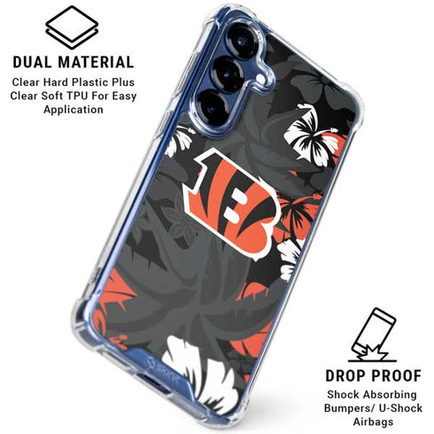 NFL Cincinnati Bengals Tropical Print Galaxy S25 Plus Clear Case