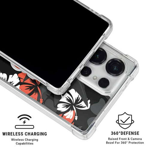 NFL Cincinnati Bengals Tropical Print Galaxy S25 Ultra Clear Case