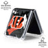 NFL Cincinnati Bengals Tropical Print Galaxy Z Flip6 Clear Case