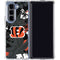 NFL Cincinnati Bengals Tropical Print Galaxy Z Fold5 5G Clear Case
