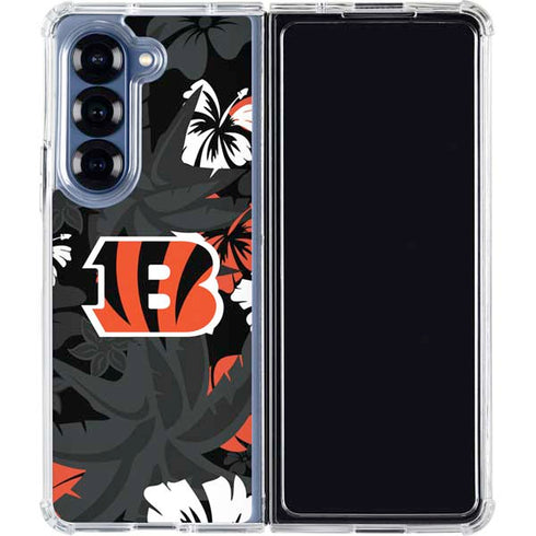 NFL Cincinnati Bengals Tropical Print Galaxy Z Fold6 Clear Case