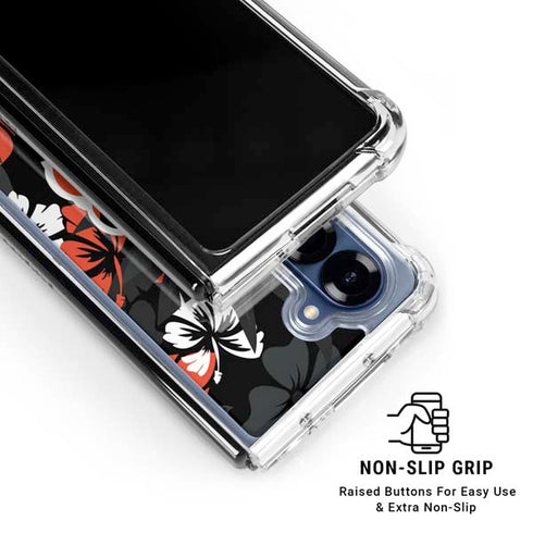NFL Cincinnati Bengals Tropical Print Galaxy Z Fold6 Clear Case