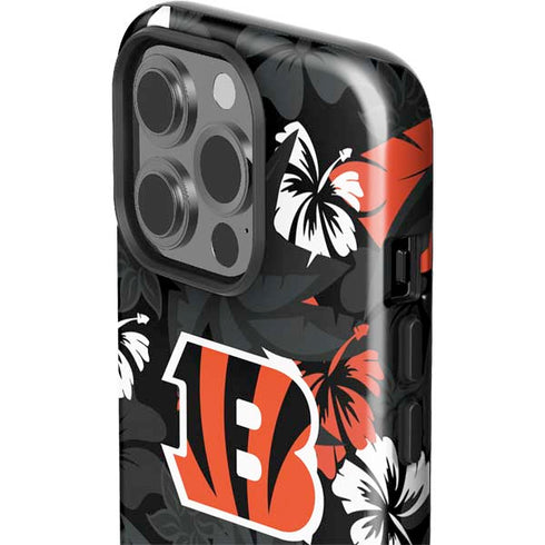 NFL Cincinnati Bengals Tropical Print iPhone 15 Pro Impact Case