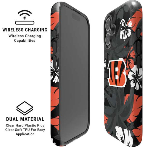 NFL Cincinnati Bengals Tropical Print iPhone 16 Plus Magsafe Impact Case
