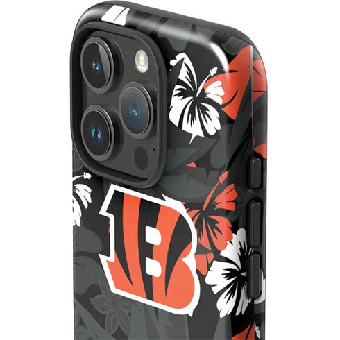 NFL Cincinnati Bengals Tropical Print iPhone 16 Pro Max Impact Case