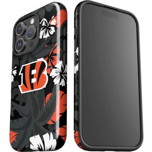 NFL Cincinnati Bengals Tropical Print iPhone 16 Pro Max Impact Case