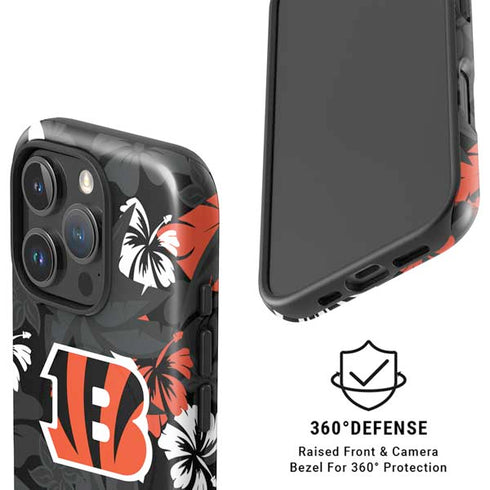 NFL Cincinnati Bengals Tropical Print iPhone 16 Pro Max Magsafe Impact Case