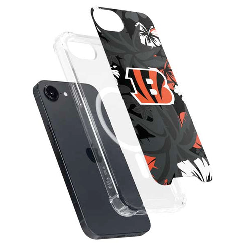 NFL Cincinnati Bengals Tropical Print iPhone 16e MagSafe Case