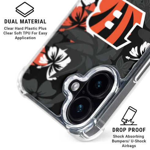 NFL Cincinnati Bengals Tropical Print iPhone 17 Clear Case