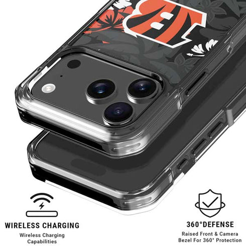 NFL Cincinnati Bengals Tropical Print iPhone 18 Pro Clear Case