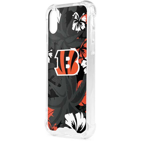 NFL Cincinnati Bengals Tropical Print iPhone XS Clear Case