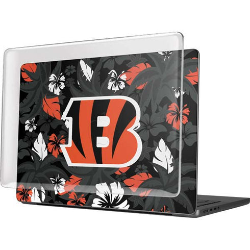 NFL Cincinnati Bengals Tropical Print MacBook Pro 14in (2021-24) Case plus Skin