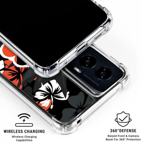 NFL Cincinnati Bengals Tropical Print Moto G Power 5G (2024) Clear Case