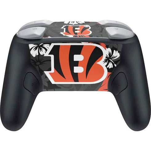NFL Cincinnati Bengals Tropical Print Nintendo Switch 2 (2025) Pro Controller Skin