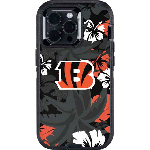 NFL Cincinnati Bengals Tropical Print Otterbox Defender iPhone Skin