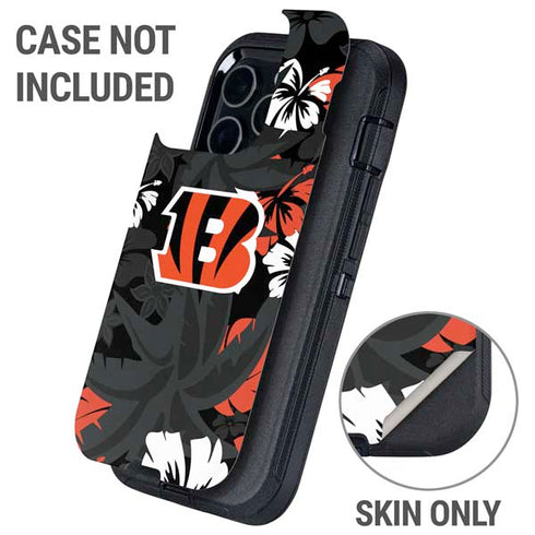 NFL Cincinnati Bengals Tropical Print Otterbox Defender iPhone Skin