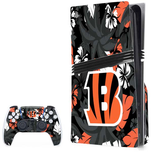 NFL Cincinnati Bengals Tropical Print PlayStation PS5 Skins