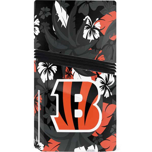 NFL Cincinnati Bengals Tropical Print PS5 Pro Disk Console Skin