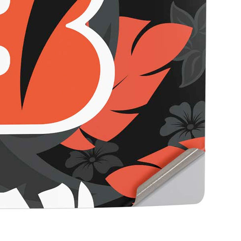 NFL Cincinnati Bengals Tropical Print PS5 Pro Disk Console Skin