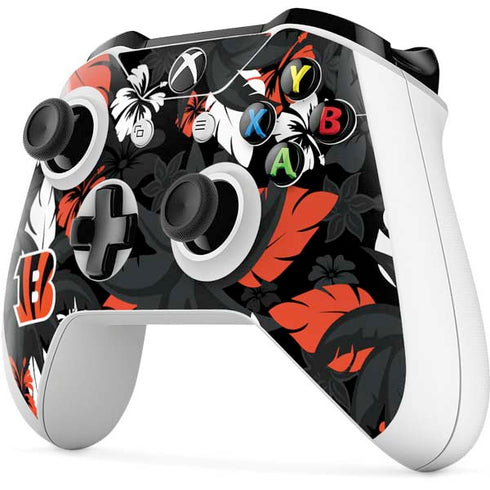 NFL Cincinnati Bengals Tropical Print Xbox One S All-Digital Edition Bundle Skin