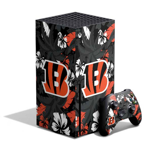 NFL Cincinnati Bengals Tropical Print Xbox Series X Bundle Skin