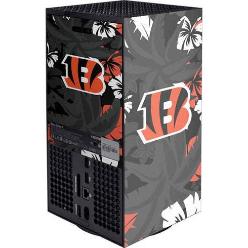NFL Cincinnati Bengals Tropical Print XBox Series X Digital Edition Console Skin