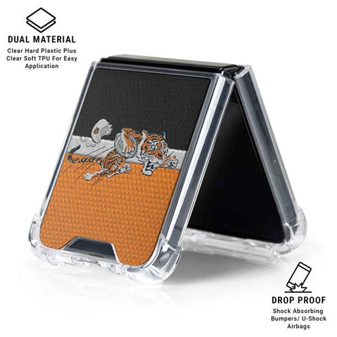 NFL Cincinnati Bengals Vintage Galaxy Z Flip6 Clear Case