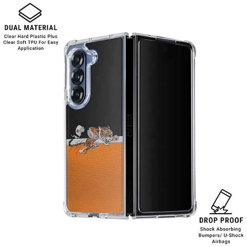 NFL Cincinnati Bengals Vintage Galaxy Z Fold6 Clear Case
