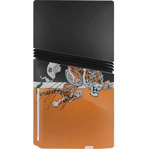 NFL Cincinnati Bengals Vintage PS5 Pro Disk Console Skin