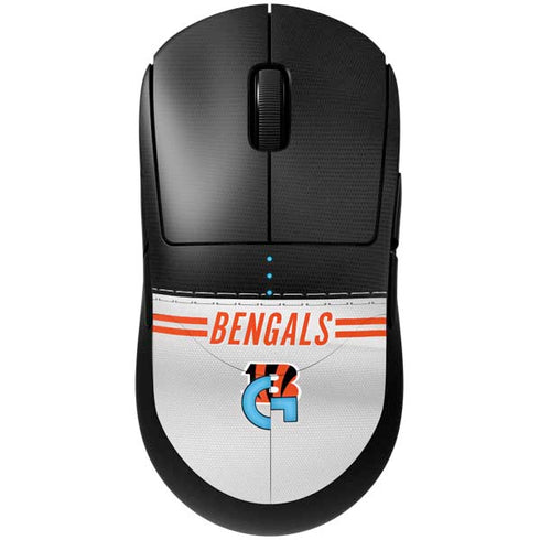 NFL Cincinnati Bengals White Striped G Pro Wireless Gaming Mouse Skin