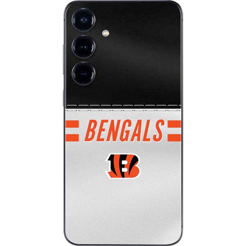 NFL Cincinnati Bengals White Striped Galaxy A16 5G Skin