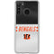 NFL Cincinnati Bengals White Striped Galaxy A21 Clear Case