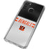 NFL Cincinnati Bengals White Striped Galaxy A21 Clear Case