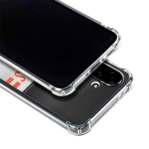 NFL Cincinnati Bengals White Striped Galaxy A36 5G Clear Case