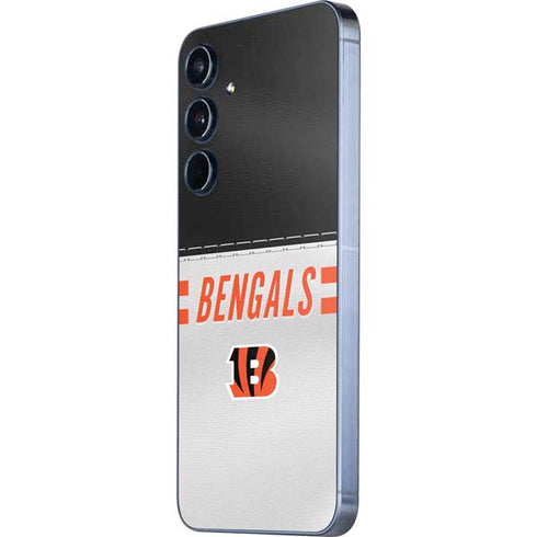 NFL Cincinnati Bengals White Striped Galaxy A36 5G Skin