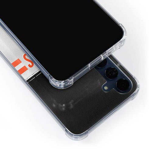 NFL Cincinnati Bengals White Striped Galaxy A55 5G Clear Case