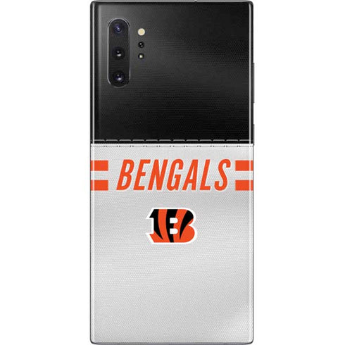 NFL Cincinnati Bengals White Striped Galaxy Note 10 Plus Skin