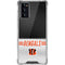 NFL Cincinnati Bengals White Striped Galaxy Note20 5G Clear Case