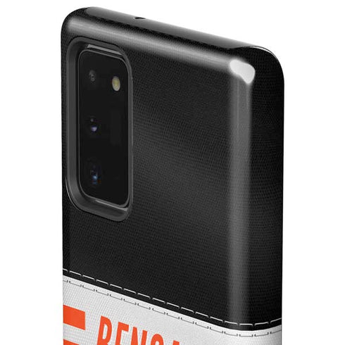 NFL Cincinnati Bengals White Striped Galaxy Note20 5G Pro Case