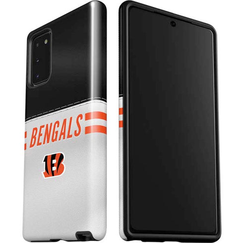 NFL Cincinnati Bengals White Striped Galaxy Note20 5G Pro Case